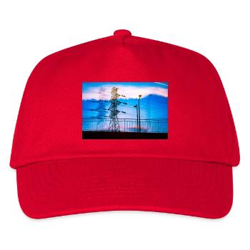 Abstract Night Energy - Kids’ Baseball Cap - red - Front