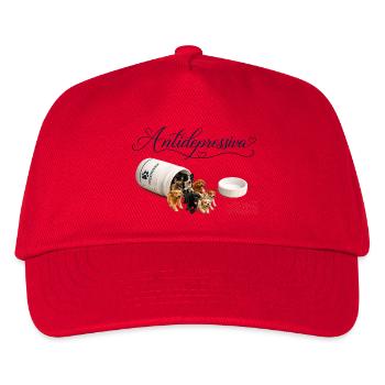 Antidepressive Hundeliebe - Kinder Basecap - Rot - Vorne