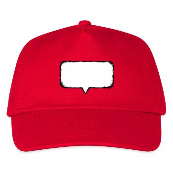Sprechblase_Grunge_Abgerundet - Kinder Basecap - Rot - Vorne