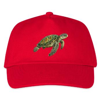 Green Turtle - Kids’ Baseball Cap - red - Front
