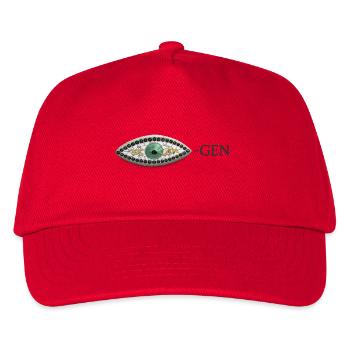 Eye mosaic with emerald pattern Gen - Kids’ Baseball Cap - red - Front