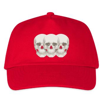neoclassical Skulls - Kids’ Baseball Cap - red - Front