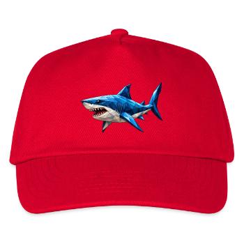 Low Poly Shark - Kids’ Baseball Cap - red - Front