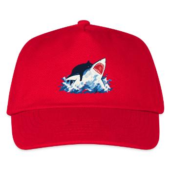 Cat Shark Ocean Humor - Kids’ Baseball Cap - red - Front