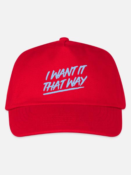 I Want It That Way - Backstreet - Kinder Basecap - Rot