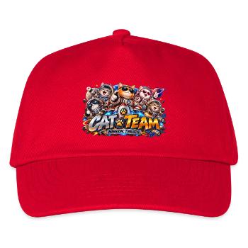 Katzenteam: Weltraummission Candy - Kinder Basecap - Rot - Vorne