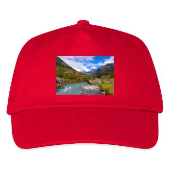 Wilde Natur Norwegens - Kinder Basecap - Rot - Vorne