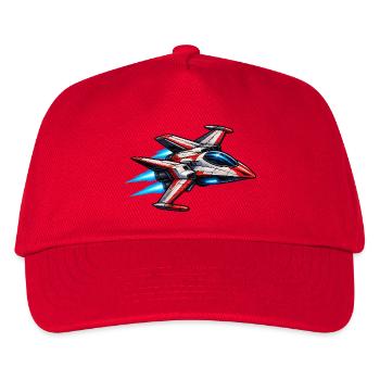 Raumschiff Fantasy Weltraum - Kinder Basecap - Rot - Vorne