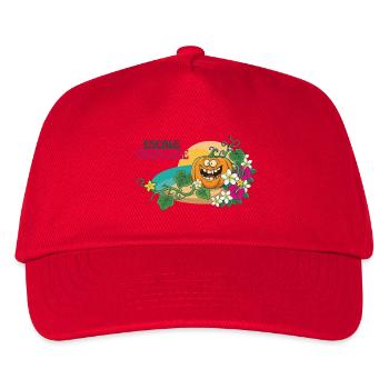 Paradise Tropical Pumpkin Exotische Blumen - Kinder Basecap - Rot - Vorne