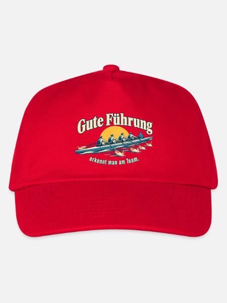 Gute Führung Teamgeschenk für Chefin oder Chef - Kinder Basecap - Rot