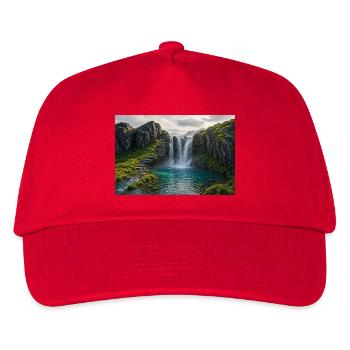 Wasserfallpfad - Kinder Basecap - Rot - Vorne
