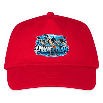 UWR Team Wasserrugby Logo - Kinder Basecap - Rot - Vorne