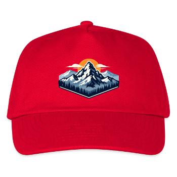 Berglandschaft Sonnenaufgang - Kinder Basecap - Rot - Vorne