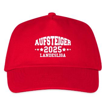 Aufsteiger 2024 Landesliga Aufstieg Fußball - Kinder Basecap - Rot - Vorne
