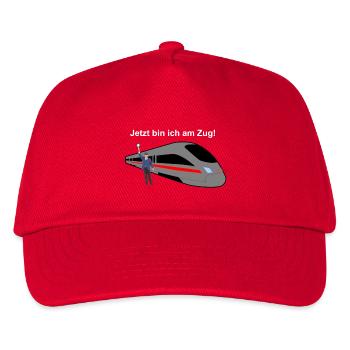 Jetzt bin ich am Zug! - Kinder Basecap - Rot - Vorne
