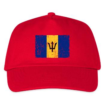 Barbados flag vintage effect - Kids’ Baseball Cap - red - Front
