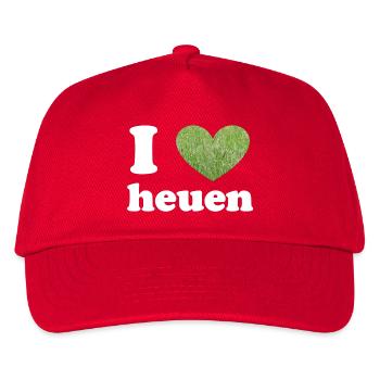 I love Heuen - Kinder Basecap - Rot - Vorne