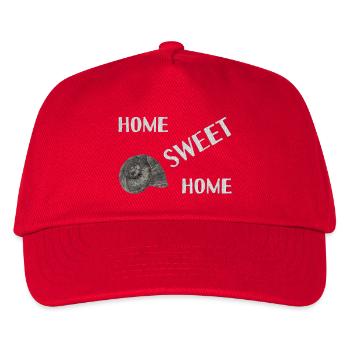 home sweet home - Kinder Basecap - Rot - Vorne