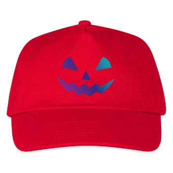 Halloween Kürbis Design Gesicht Verkleidungen - Kinder Basecap - Rot - Vorne