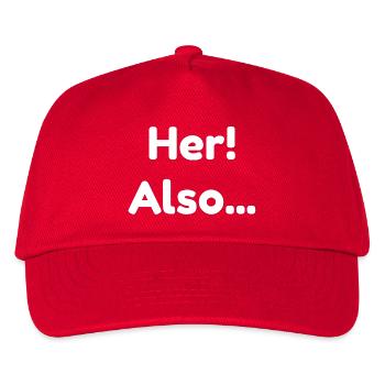 pfälzischer spruch damen, her...also - Kinder Basecap - Rot - Vorne