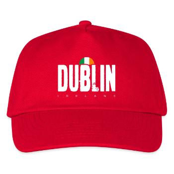 Dublin Bold Wortmarke Irische Flagge - Kinder Basecap - Rot - Vorne