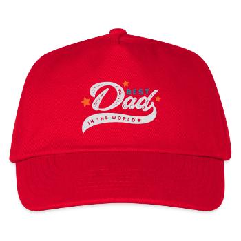 Bester Vater der Welt - Kinder Basecap - Rot - Vorne