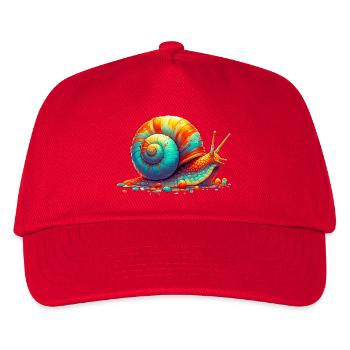Schnecke - Kinder Basecap - Rot - Vorne