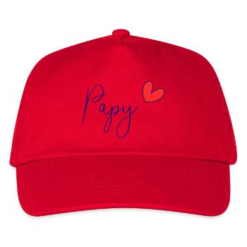 GRANDPA. DAD. FATHER'S DAY. HAPPY FATHER'S DAY - Kids’ Baseball Cap - red - Front