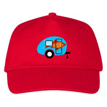 Caravan Goldfish Camping Caravan Vintage Fish - Kids’ Baseball Cap - red - Front