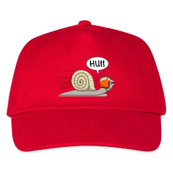 Rennschnecke - jetzt auch in orange - Kinder Basecap - Rot - Vorne