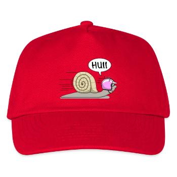 Rennschnecke - jetzt auch in pink - Kinder Basecap - Rot - Vorne