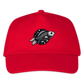 Fish in black and white - Kids’ Baseball Cap - red - Front