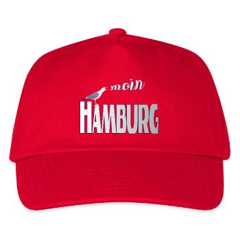 Hamburg Möwe & Moin Design - Kinder Basecap - Rot - Vorne