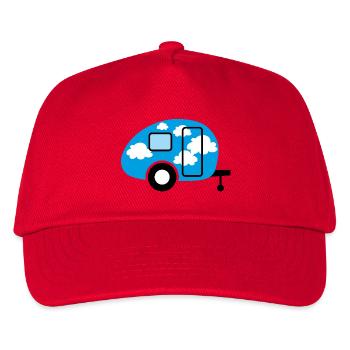Caravane Caravane Nuages Météo Ciel Camper Camp - Casquette de baseball Enfant - rouge - Devant