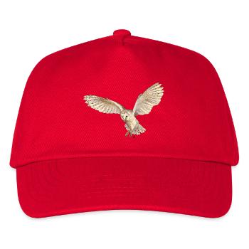 Wunderschöne Schleiereule im Flug - Kinder Basecap - Rot - Vorne