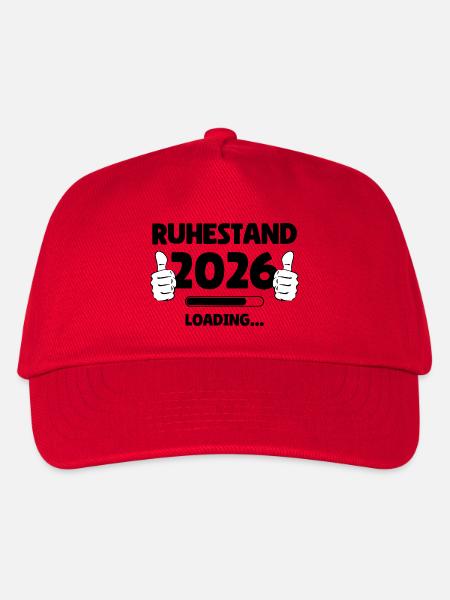 Ruhestand 2026 Loading - Kinder Basecap - Rot
