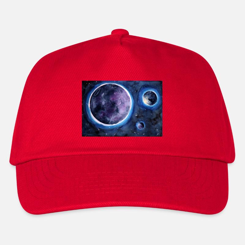 Planètes à l’aquarelle - Casquette de baseball Enfant - rouge