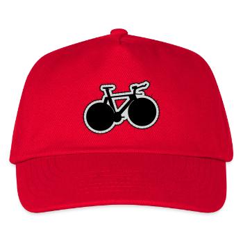 TRACK BIKE Patch - Kids’ Baseball Cap - red - Front