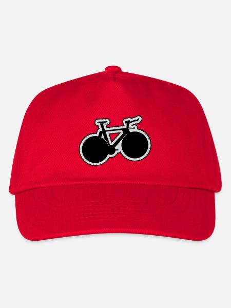 TRACK BIKE Patch - Kinder Basecap - Rot