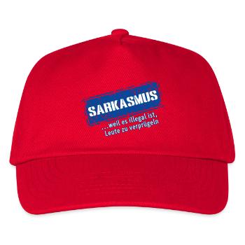Sarkasmus – …weil es illegal ist (Fun) - Kinder Basecap - Rot - Vorne
