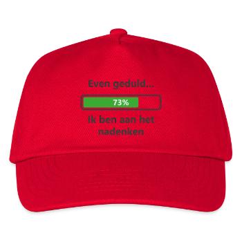 Patient... I'm thinking - Kids’ Baseball Cap - red - Front