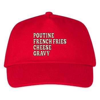 Kanadisches Fast-Food-Poutine - Kinder Basecap - Rot - Vorne