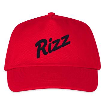Rizz Neon Script - Kids’ Baseball Cap - red - Front