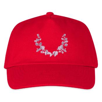 Delicate eucalyptus branches in dusky pink illustration - Kids’ Baseball Cap - red - Front