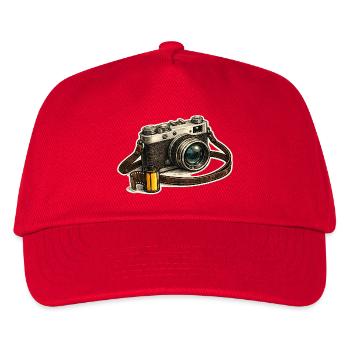 Appareil photo vintage avec pellicule - Casquette de baseball Enfant - rouge - Devant