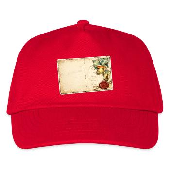 Timbre vintage de palmier pour carte postale - Casquette de baseball Enfant - rouge - Devant