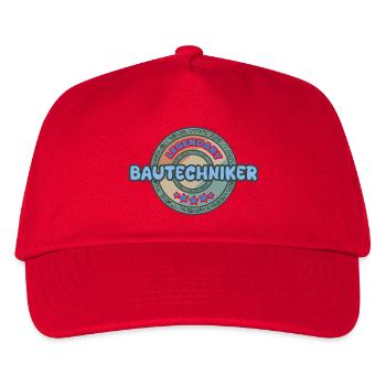 Geschenkidee Bautechniker - Kinder Basecap - Rot - Vorne