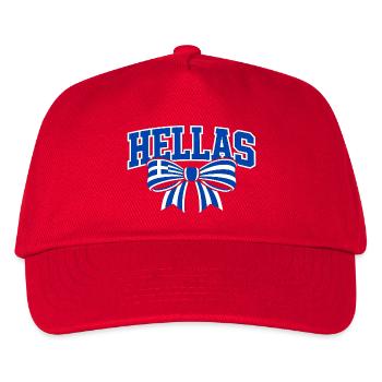 Hellas Schleife - Kinder Basecap - Rot - Vorne