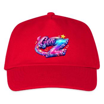 Neon-Signatur der Generation Z - Kinder Basecap - Rot - Vorne