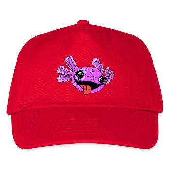 Frecher Axolotl mit Zunge - Kinder Basecap - Rot - Vorne